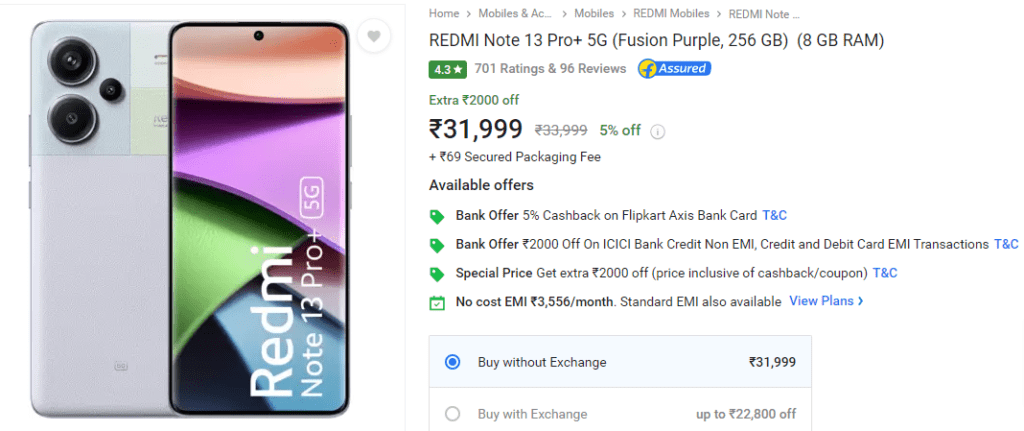 Redmi Note 13 Pro Plus price